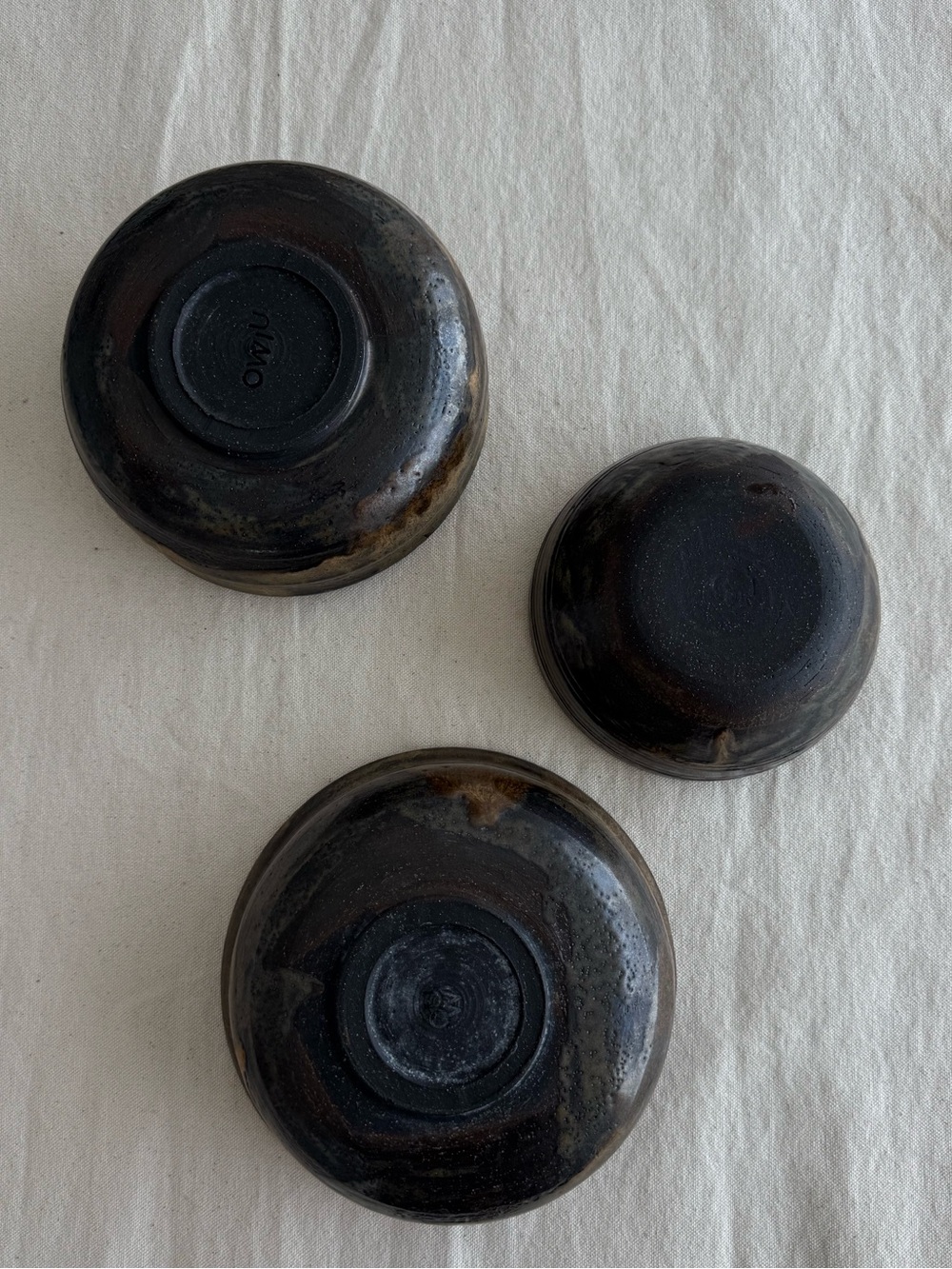 Handmade Nesting ceramic bowls, hand crafted Good Condition $200 USD - Picture 6 of 9
